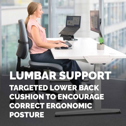 Fellowes Breyta Lumbar Cushion Black