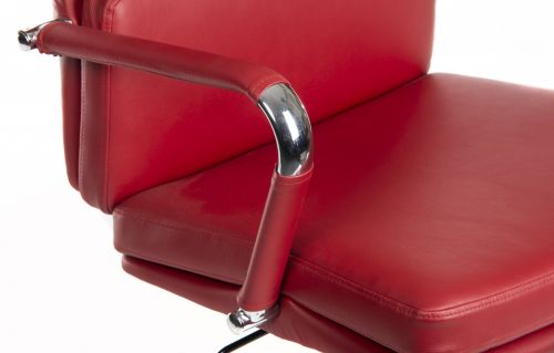 Deco Faux Leather Exec Chair Red
