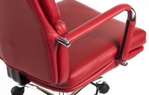 Deco Faux Leather Exec Chair Red