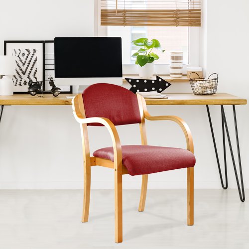 Tahara Armchair Wine Fabric BCH Frame
