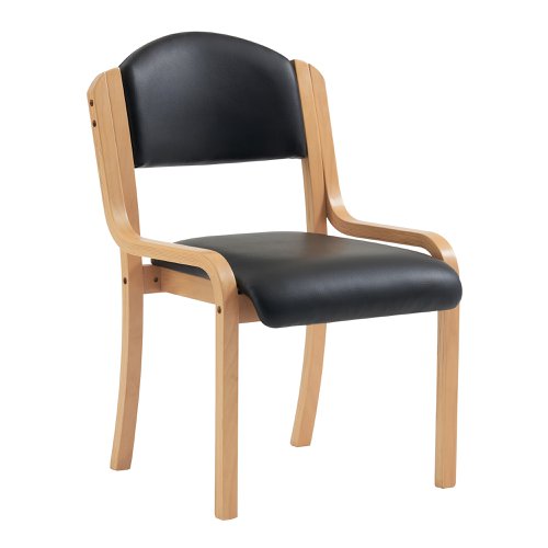 Tahara Side Chair BK Vinyl BCH Frame