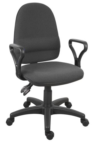ErgoTwin Fabric Ops Chair Fix Arms BK