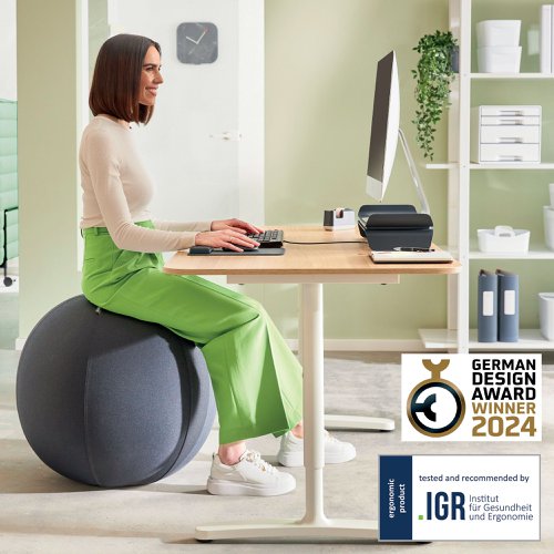 Leitz Ergo Sitting Ball 75cm Dark Grey