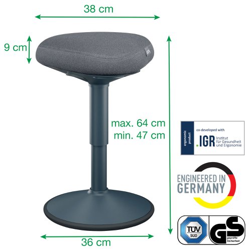 Leitz Ergo Sitting Stool Light Grey