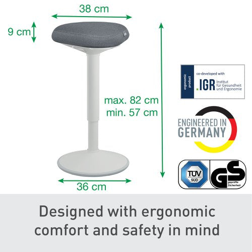 Leitz Ergo Standing Stool Light Grey