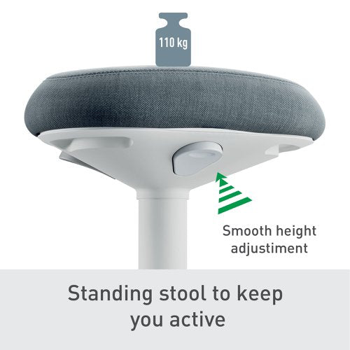 Leitz Ergo Standing Stool Light Grey