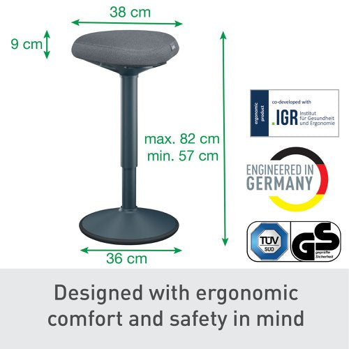 Leitz Ergo Standing Stool Dark Grey