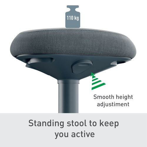 Leitz Ergo Standing Stool Dark Grey
