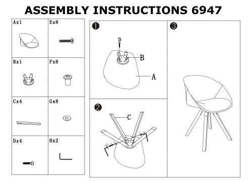 Pyramid Padded Tub Chair Black PK2