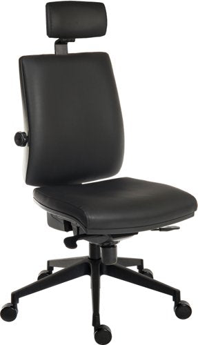 ErgoPlus PU Chair UltraBase & Arms BK
