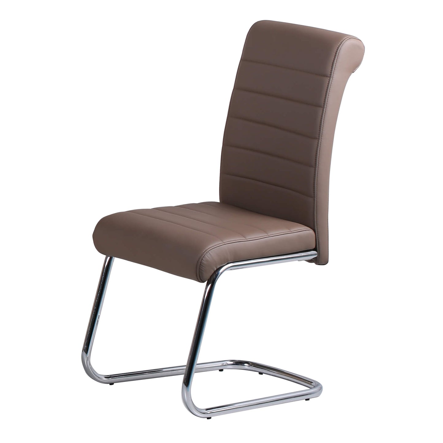 Astra PU Chairs Chrome & Brown (2s)