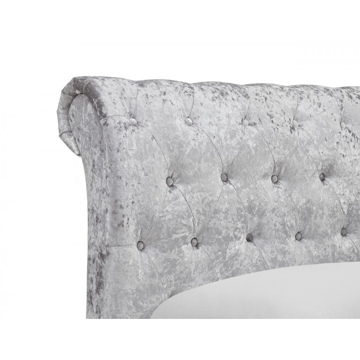 Casablanca (Serenity) Crushed Velvet Double Bed Grey