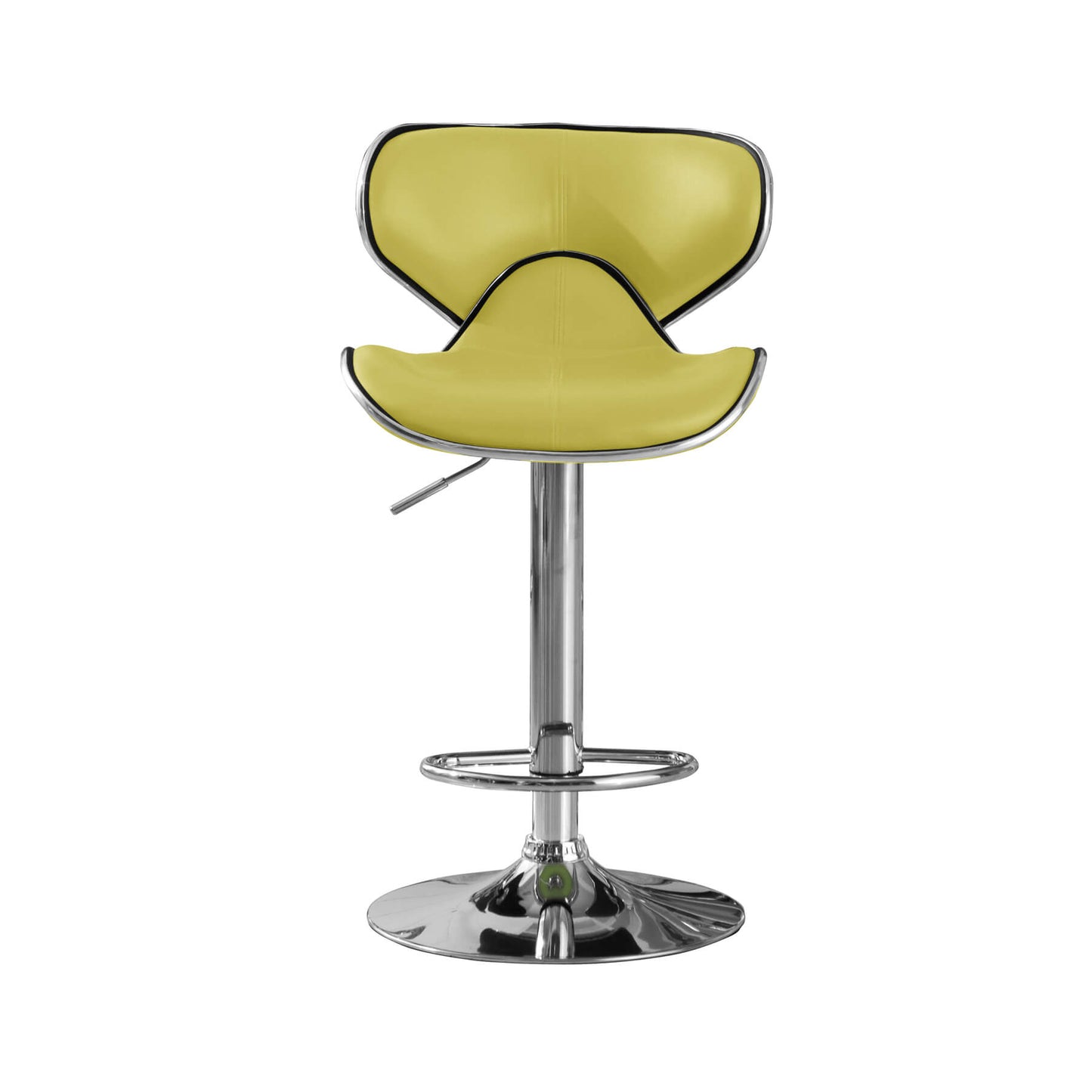 Hillside Bar Stool PU Chrome & Lime (2s)