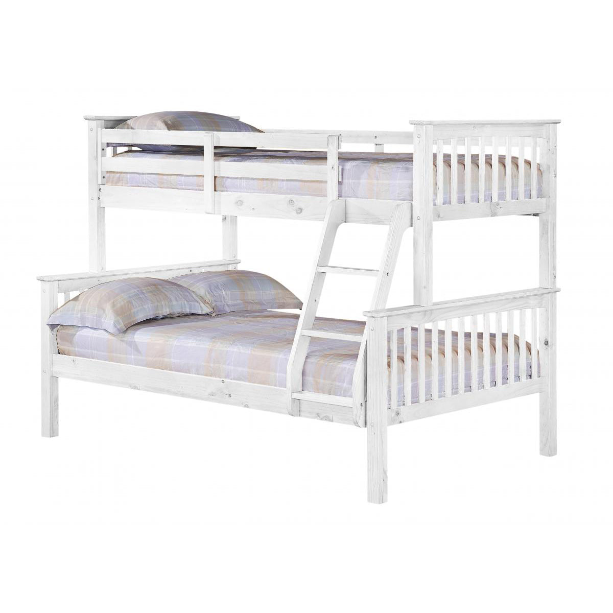 Porto Triple Bunk Bed White with Double Base