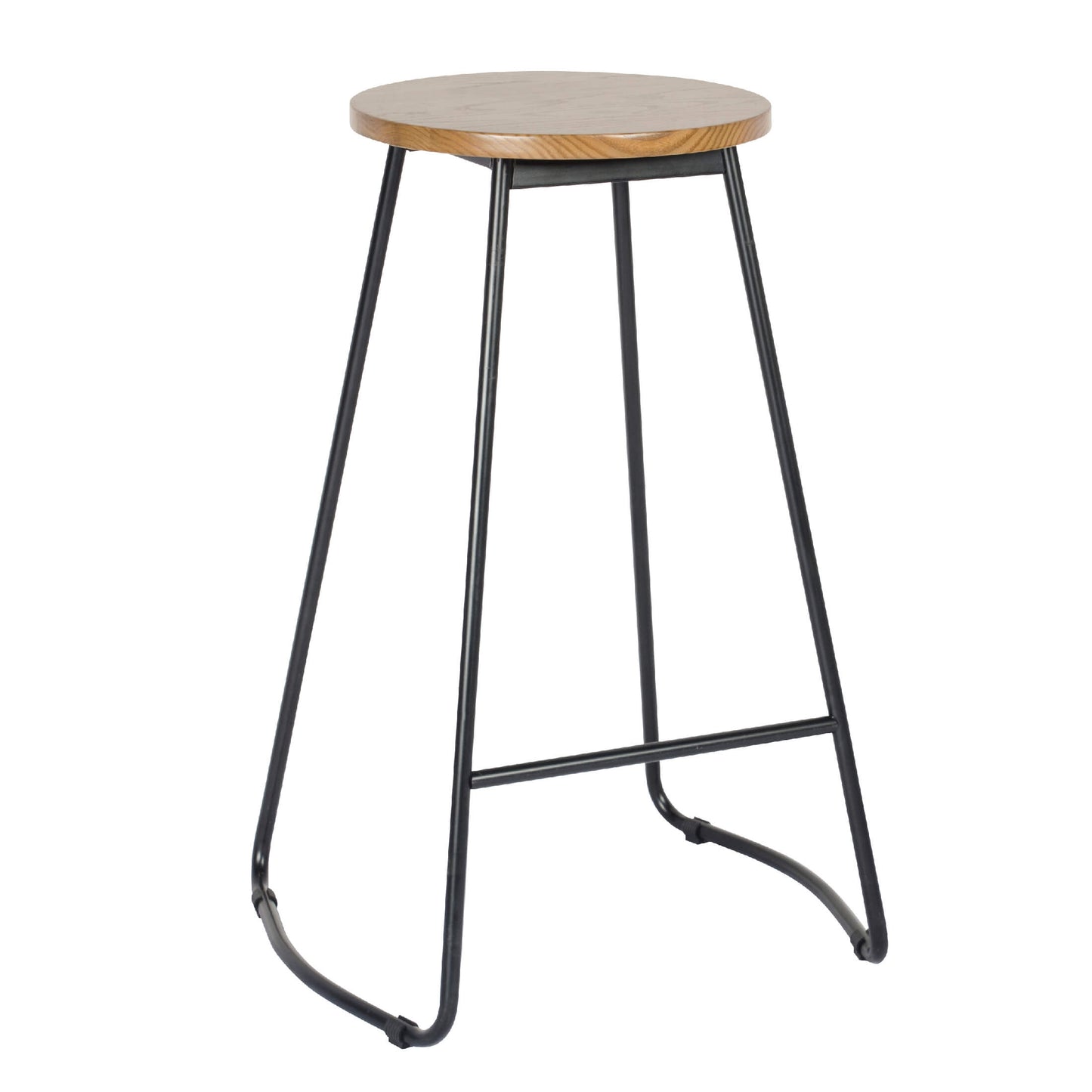 Trent Bar Stool Black & Natural
