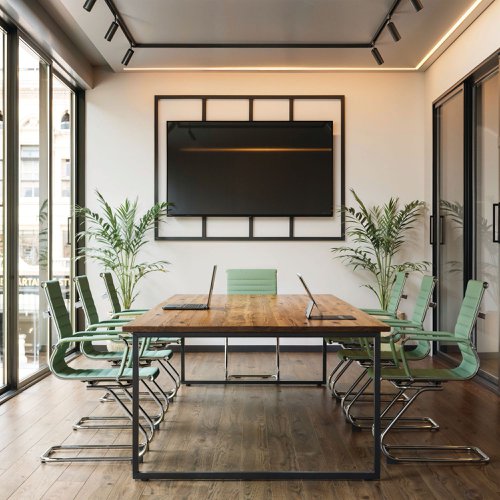 Aura MB Fabric Visitor Chair Green