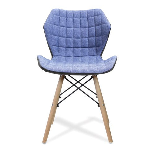 Amelia Denim Fabric Chair Beech Leg