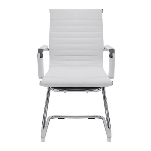 Aura MB Bond Leather Visitor Chair WH