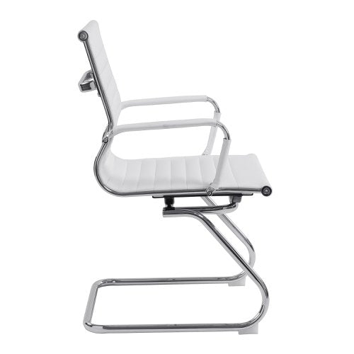 Aura MB Bond Leather Visitor Chair WH