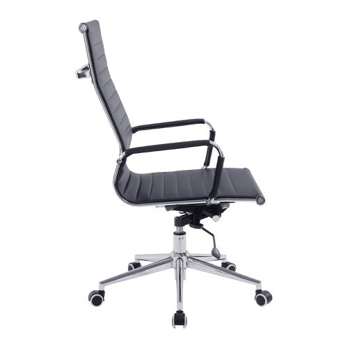 Aura HB Bonded Leather Exec Chair BK