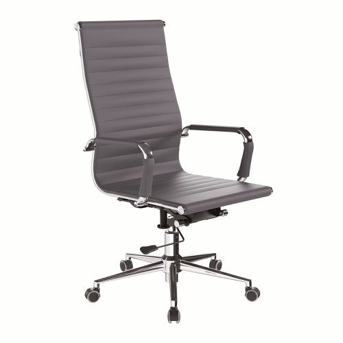 Aura HB Bonded Leather Exec Chair GRY