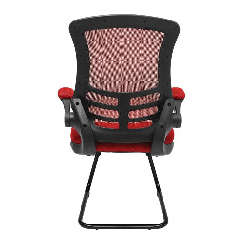 Luna HB RD Mesh VisitorChair BK Shell