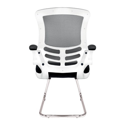 Luna HB BK Mesh VisitorChair WH Shell