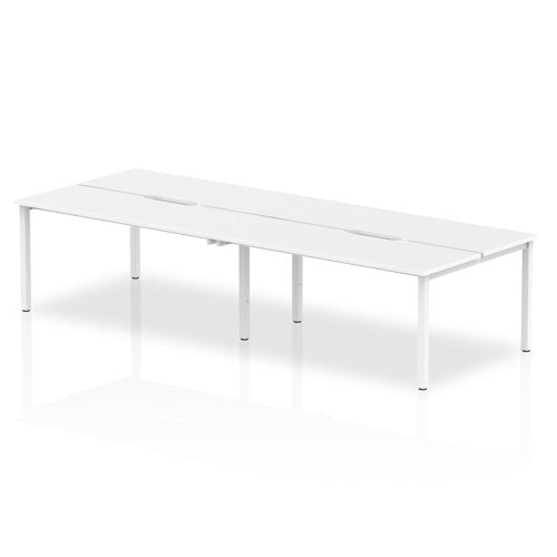Evolve Plus 1200mm 4P Desk WH SL