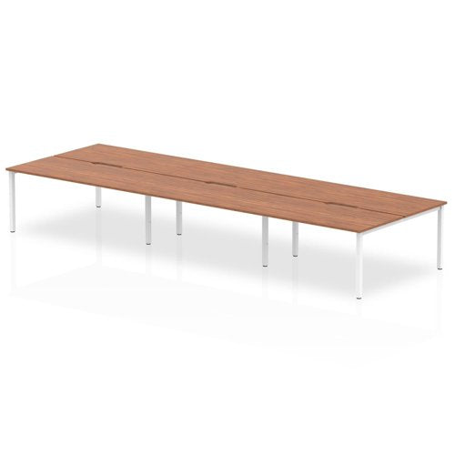 Evolve Plus 1600mm 6P Desk WL WH