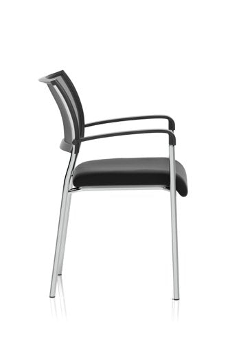 Brunswick Vis Chair BK CH Arms