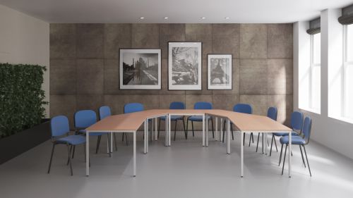 ISO Stack Chair BL Fabric BK Frame