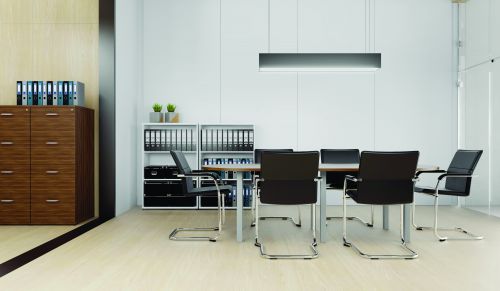 Echo Cantilever Chair Leather BK