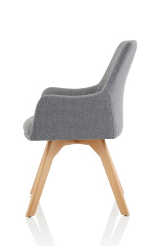 Camden Grey Chair Wooden Leg