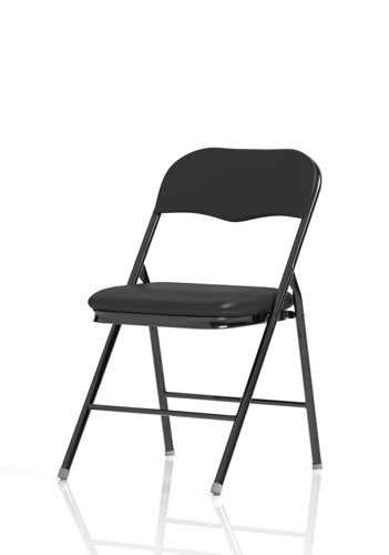 Sicily PU Leather Folding Chair Black