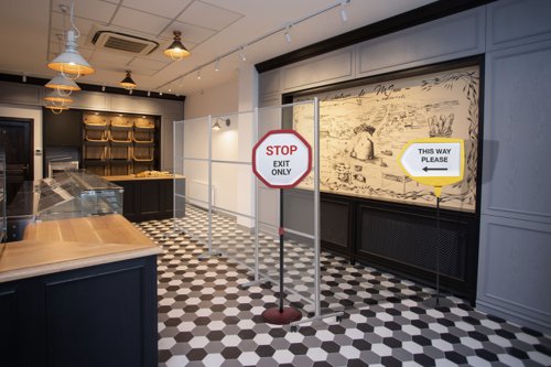 Mobile Stand Glass Panel 120x150cm