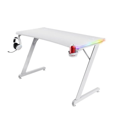 GXT 709 Luminus RGB White Gaming Desk