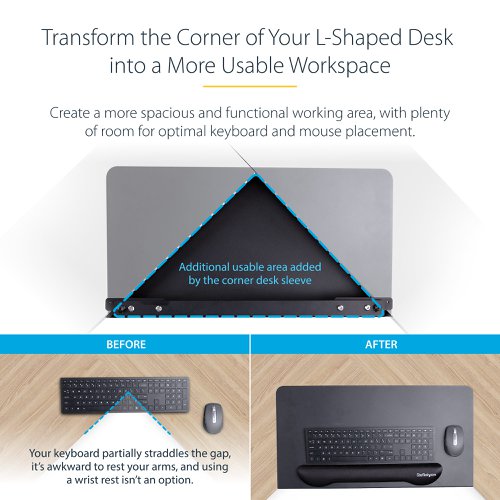 Steel Corner Sleeve for L-Shaped Desks