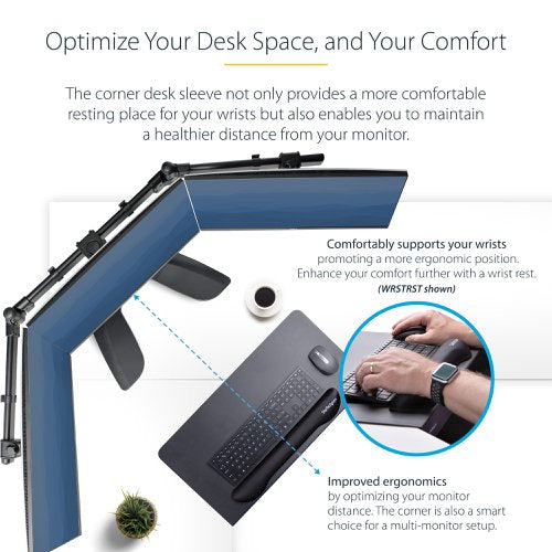 Steel Corner Sleeve for L-Shaped Desks