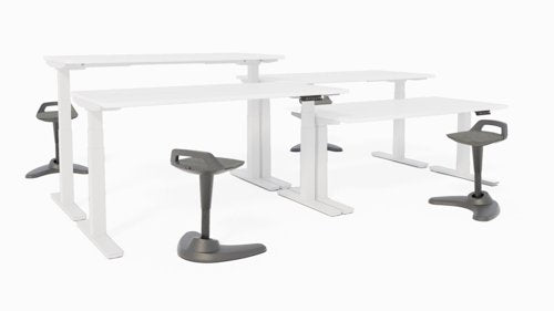 Air 160x80 Adj Desk Oak WH Leg