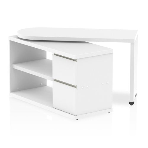 Fleur Smart Storage Desk White