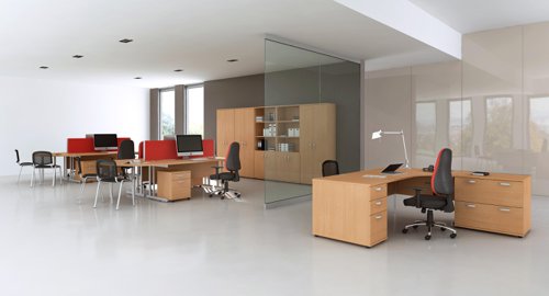 Impulse 2000mm Open Shelves Beech