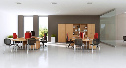 Impulse 2000mm Open Shelves Beech