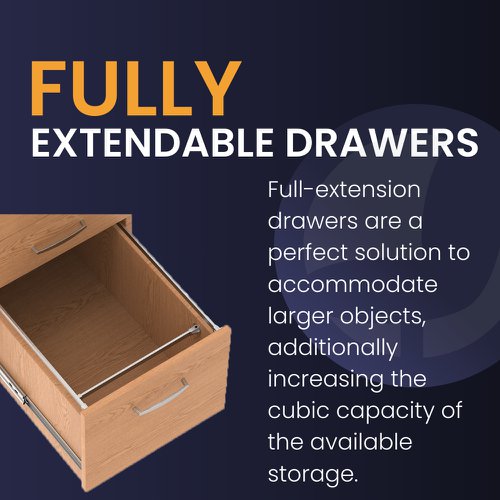 Impulse 2drw Mobile Pedestal WH