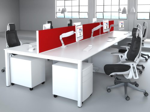 Steel Mobile Pedestal White