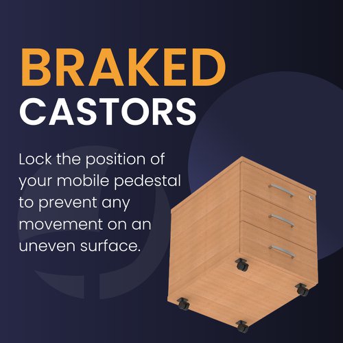 Impulse 2D Mobile Pedestal Oak