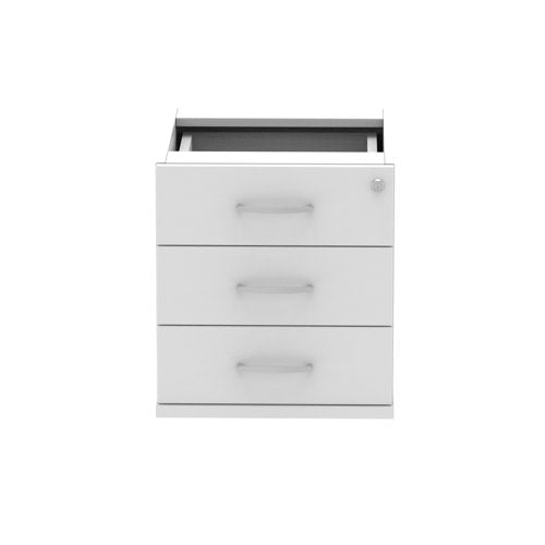 Impulse 3drw Fixed Pedestal White