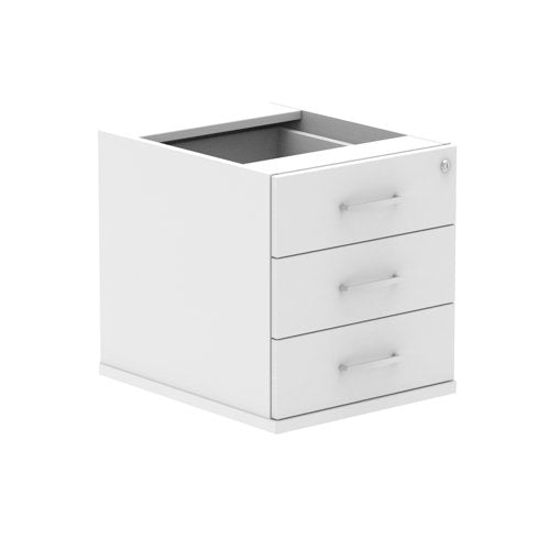 Impulse 3drw Fixed Pedestal White