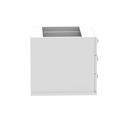 Impulse 3drw Fixed Pedestal White
