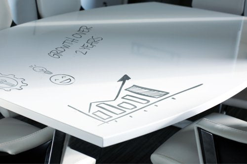 High Gloss 1800 Writabe Table WH