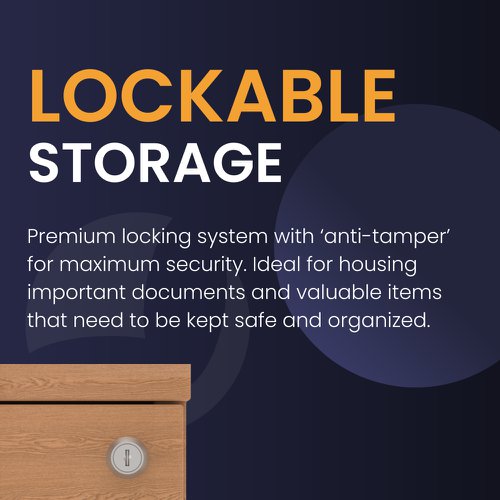 Impulse 3D Filing Cabinet GY Oak